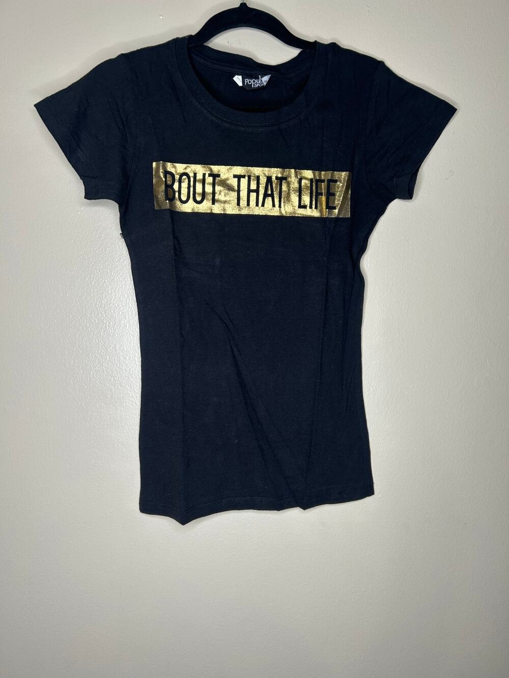 Popular sports black gold bout that life M T-shirt